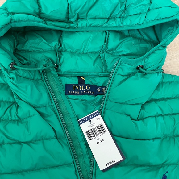 Polo Ralph Lauren Men Green The Packable Hooded Jacket Size XL NWT - Picture 5 of 5